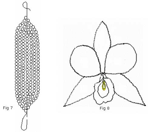 Брошь в виде орхидеи рисунок 7-8