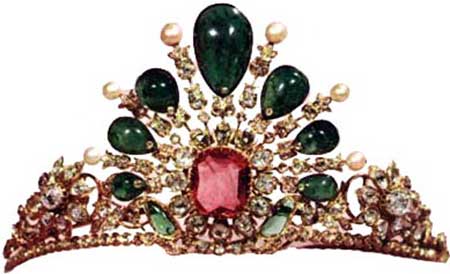 Диадема принцессы Фатимы. Изумрудно-бриллиантовая диадема из серии сказов о диадемах Иранского королевского дома